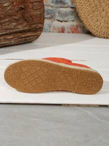 1 Pair Preppy Style Patchwork Flat Loafers, Basic Commute Vintage Fabric Shoes For Home, Office, Vacation, All Season