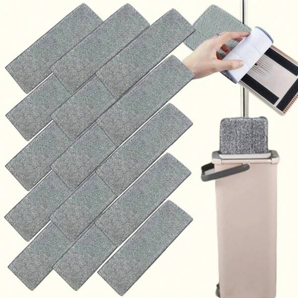 10/5/3/1pc Replacement Flat Mop Pads, Thick Mop Refill Cloths, Washable Mop Head, Mop Accessories, Non-Shedding, Cleaning Supplies