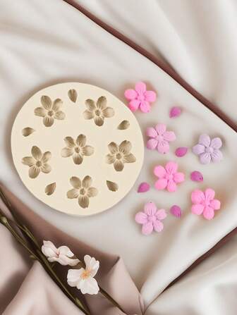 6 Cavity Sakura Silicone Mold Set - DIY Resin Art Silicone Molds - Aromatherapy Plaster Candle Resin Silicone Molds - Thanksgiving/Christmas Gift, Halloween Gift, Easter Gift, Valentine's Day Holiday Gift/Birthday Gift/Home Decor