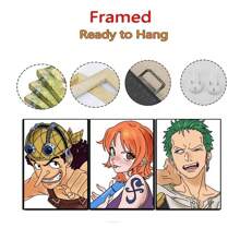 ONE PIECE 3 Pieza Set de Arte Mural Pop, Decoración de Habitación, Decoración para el Hogar, One Piece - USOPP&&ZORO, SANJI&& Boa Hancock, Poster de Anime Versión Japonesa, Arte de Pared de Anime para Dormitorio, Sala de Estar (Sin Marco)