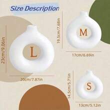 1pc/2pcs White Round Matte Vase, Modern Home Decor, Minimalist Nordic Bohemian Style For Wedding, Dining Table, Party, Living Room, Bedroom Gifts Birthday Graduation