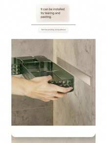 Estantería de esquina de alta gama minimalista y de lujo, de un solo estante, de estilo minimalista, con patrón de estrella, ideal para baño, sin instalación requerida. Solución de almacenamiento perfecta.
