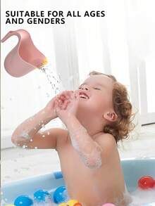 婴儿洗发漱口杯，婴幼儿沐浴洗头杯，宝宝洗澡水勺，儿童淋浴洗头杯 - 彩色 - 查看 4