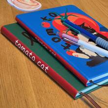 1pc/2pcs Cute Tomato Kitten Notepad A5 Schedule Planning Diary Thickened Notebook School Supplies, Back To School