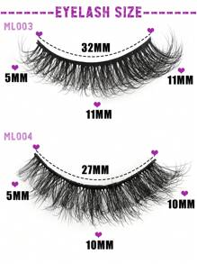 10 Pairs Fluffy Messy 5-11mm Faux Mink Lashes, Densed, Soft, Curled, Striped Eyelashes Suitable For Women Daily Wear, Dates And Vacations