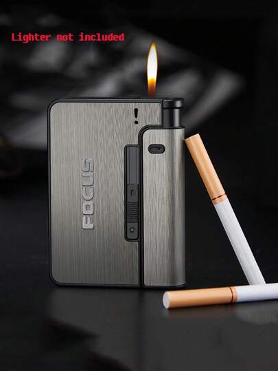 20pcs/Pack Brushed Metal Aluminum Alloy Magnetic Cigarette Case, Moisture-Proof And Anti-Crush