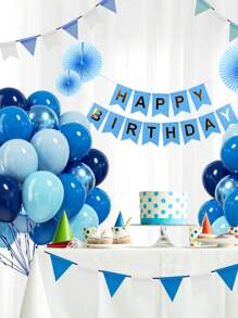 45 Stücke 10 Zoll Metallblau Luftballons und marineblau Latex Luftballon Set für Geburtstagsfeiern, Hochzeiten, Gender-Reveal Partys, Graduationsfeiern, Partydekorationen, Jubiläum und andere Heimatveranstaltungen