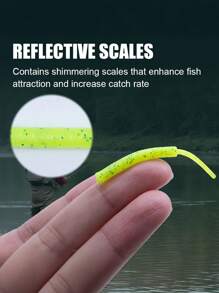 GOTURE Goture 60pcs Floating Single-Tail Soft Bait, Root Fishing Hook. The Hook Tip Is Sharp. It's A Combined Set Of Soft Bait Lures And Hooks For Lure Fishing, Which Is Bite-Resistant And Corrosion-Resistant. It's A Complete Fishing Tackle Set