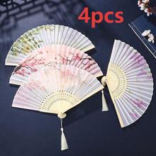 3pcs/Set Folding Fan For Dancing Performance Photography Handwork Japanese Cheongsam Portable Folding Mini Fan, Random Fan Hole Design - Butterfly Folding Fan - View 10