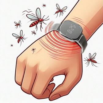 1 stuk Multifunctionele anti-muggenhorloge voor buitensporten, fysieke muggenwerende werking, betrouwbare, draagbare muggenwerende werking, behuizing van zinklegering, magnetische Milan-band, unisex hightech muggenwerende armband, geschikt voor buiten, wandelen, vissen, reizen, cadeaus, zomermuggenwerende werking