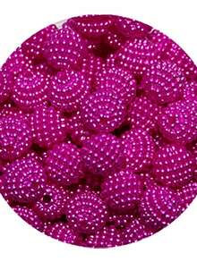 Cracked Pearl 12mm With Hole 50 Units - Hot Pink - View 2