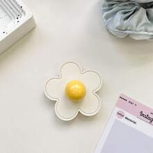 1 pieza Asa de teléfono con forma de margarita de color dopamina, soporte estable adhesivo y plegable compatible con iPhone y teléfonos Android, regalo para cumpleaños, familia y amigos