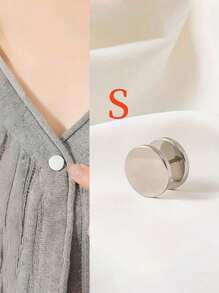 1/4 piezas Cierre de cuello en espiral simple - Desmontable, apto para apretar cuellos, puños y botones de suéter sin necesidad de coser - Accesorios decorativos de botones a la moda