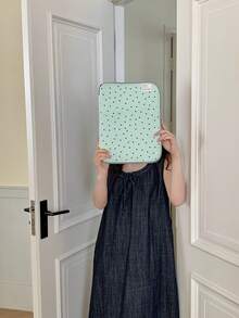 Funda para portátil estilo coreano, bolsa para portátil multifuncional y con absorción de golpes compatible con portátiles de 10/11/12.9 pulgadas y 13 pulgadas - verde menta - Ver 7