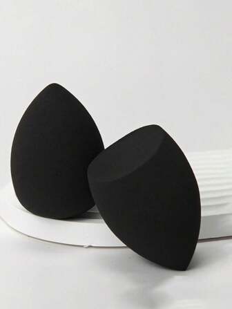 2 st återanvändbara sminksvampar, bärbara sminkblandningssvampar i resestorlek, lämpliga för rouge, puder, kräm och flytande smink, flerfärgade, latexfria, våta och torra, för alla hudtyper, smink, billigt, rumsinredning, sminkbord, resor, sovrum, sminktillbehör, puff, sminkblandare, puderpuff, sminksvamp