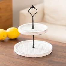 Creative European-Style Dessert Kitchen Restaurant Double-Layer Three-Layer Cake Tray Wooden Dessert Table Decoration Tray Cake Dessert Rack Party Hotel Tray Fruit Plate