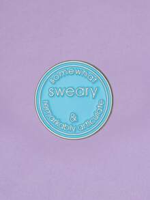 1 件粉色圆形胸针背包翻领装饰别针“PRDFESSIONALYAPPER”