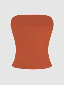 XLLAIS 性感无肩带基础款背心，时尚纯色弹力修身抹胸上衣，适合女性四季穿着