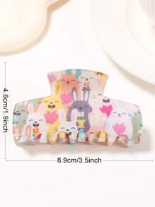 1 Stück 8,9CM süße lächelnde Katze Haarclip für Frauen - süßes PVC Haaraccessoire mit leuchtenden Farben, perfekt als Muttertagsgeschenk oder für den täglichen Gebrauch, Haaraccessoire