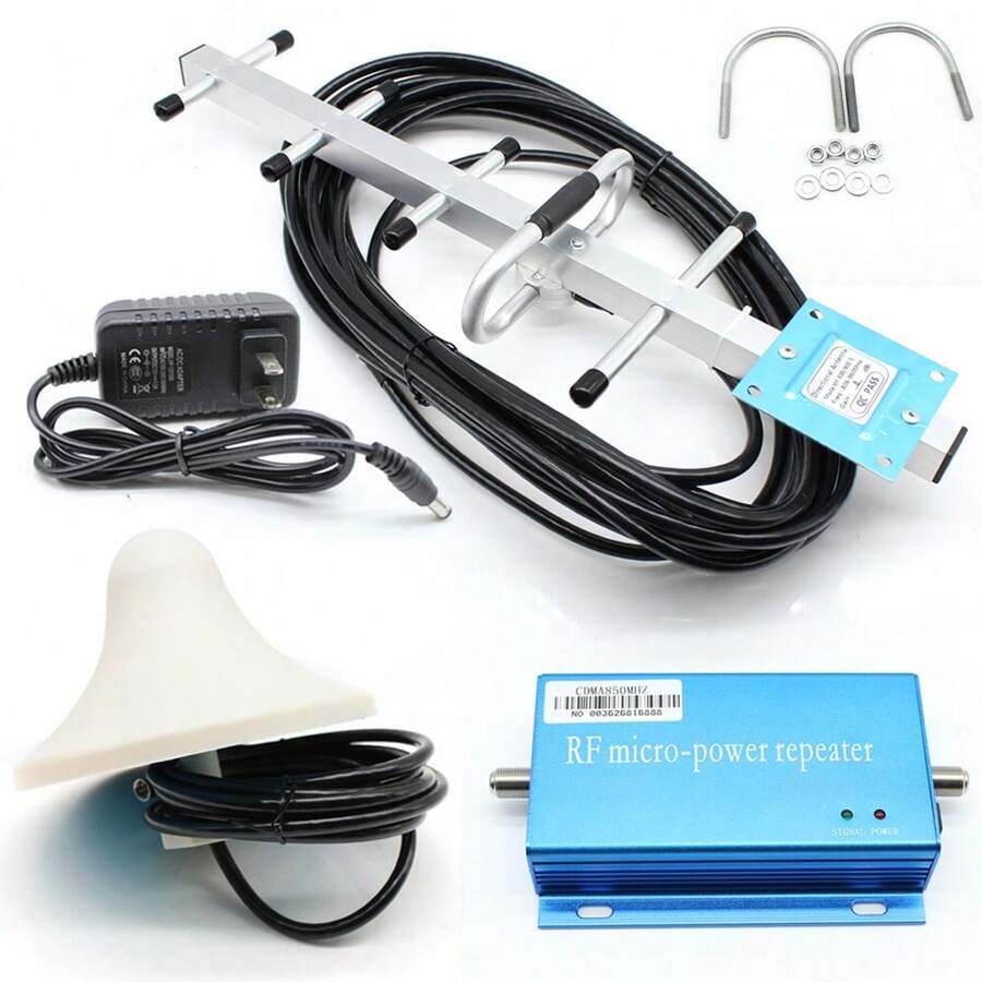 WANLECY Cell Phone Signal Booster Home 3G 4G 850MHz CDMA Booster Amplifier Repeater Kit - US A Type Plug(110-127V) - View 1