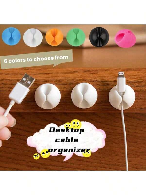 10 Stücke Kabel-Organizer-Clips für den Schreibtisch, Kabelhalter, Kabelklemmen, Kabelbinder für Kopfhörer/Ladegeräte, Kabelmanagement-Clips, Kabelbefestigung für den Schreibtisch, Büro- und Haushaltsbedarf, Aufbewahrungs- und Organisationszubehör, Organizer, für Kopfhörer/USB-Kabel, Computerkabel, Zuhause und Büro, Schulanfang, Weihnachtsgeschenk