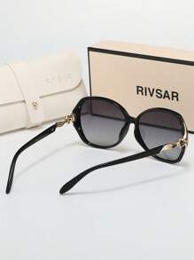 RIVSAR Óculos de Sol Vintage Fashion Polarizados para Mulheres Plus Size com Cabeça de Raposa, Elegante para Uso Externo, Casual, Festa, Viagem, Proteção Solar em Feriados, Presente de Marca Premium para Feriados, Dia dos Namorados, Natal, Halloween