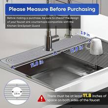 Faucet Mat For Kitchen Sink, Long Size Diatomite Fast Drying Stone Sink Tray, Super Water Absorption, Prevent Moisture Accumulation, Splash Proof Bathroom Counter Faucet (White, 23.6*3.9Inch) - White - View 2