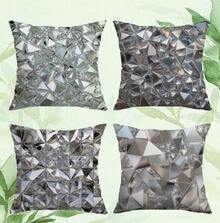 The Best-Selling 3D Printed Series Pillowcase 4-Piece Set, Polyester Short Plush Sofa Cover (Without Pillow Core)