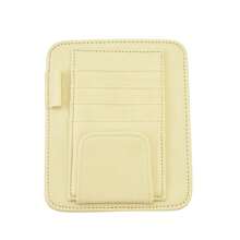 Car Sunshade Storage Bag, Sunglasses Holder Suitable For Car Sunshade PU, Car Interior Accessories Storage, Travel Document Holder Suitable For Car Glasses Clip Bag, Card Bag, ID Clip, Ticket, Business Card, Interior Storage Bag