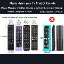 Étui en silicone compatible avec la télécommande TV, s'adapte aux modèles BN59-01199F, BN59-01301A, BN59-01315A, fluorescent dans le noir, léger, antichoc et antidérapant, compatible avec la télécommande Smart TV, plusieurs couleurs disponibles