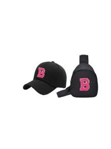 2 PIEZAS Gorra de béisbol y bolsa para niños y niñas con protección solar, gorra de béisbol ajustable con coleta, gorras a juego en familia, apropiado para deportes al aire libre, viajes, vacaciones, regalos