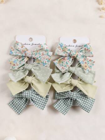 8 pièces Ensemble de pinces à cheveux en forme de nœud papillon, pinces à cheveux en nœud papillon, accessoires de mode pour filles, convient pour les vacances, les fêtes, les sorties