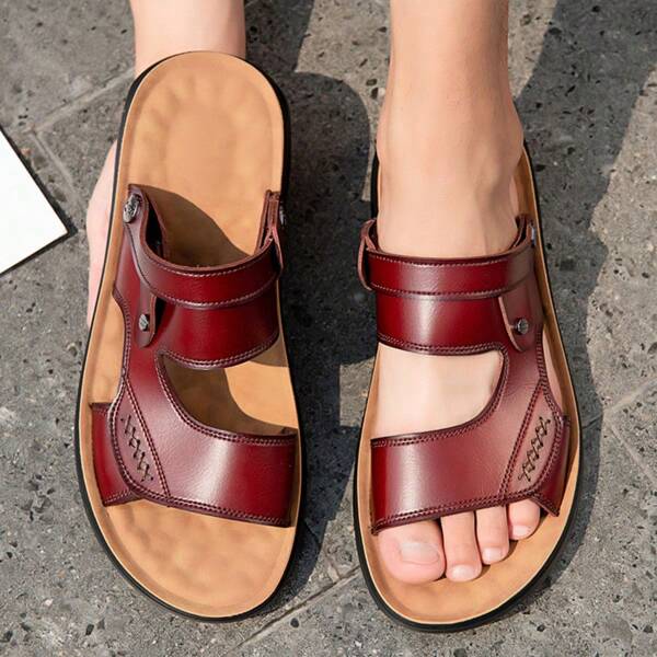 SHIDERTION SHIDERTION New Open Toe Youth Unisex Beach Sandals, Fashionable 2-In-1 Slide Sandals