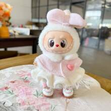 Novo vestido de princesa rosa de 17 cm, pingente fofo de xale com manto de princesa, 15 cm de altura (apenas vestido)