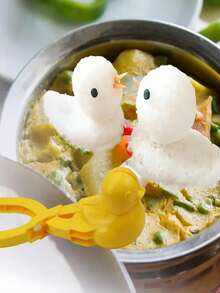 1pc/2pcs Duck Animal Rice Shaper Molds, Duck Heart Rice Molds For Sushi Making, Creative Animal Shape Sushi Molds, Duck Rice Ball Molds, Sushi DIY Set, 3D Onigiri Molds For Rice Balls, Sushi, Croquettes - Multicolor - View 8