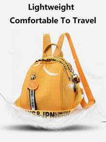 马卡龙色尼龙双肩包，女士钱包，多功能时尚日用包，多口袋轻便旅行包，大容量简约书包，便捷书包，适合学生、护士、教师、商务人士、旅行度假、商务出行、日常通勤、购物、办公、约会、徒步、训练、工作、生日礼物、节日礼物、背包