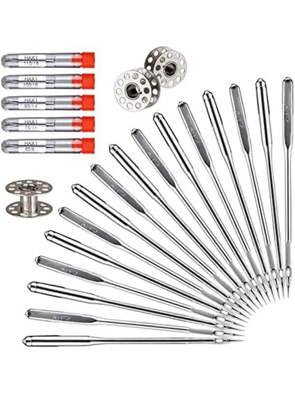 Sewing Machine Needles, 50 PCS Universal Sewing Machine Needle, Compatible With Singer, Brother, Janome, Varmax, Sizes HAX1 65/9, 75/11, 90/14, 100/16, 110/18 (50 PCS) Curtains Home Decor Room Decor