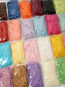 1 قطعة ، 20 جرام ، 30 جرام ، 50 جرام ، 100 جرام من حشو تعبئة الهدايا من ورق التجعيد، مناسب لديكور حفلات الزفاف وعيد الحب وهالوين وعيد الأب وعيد الأم، حماية هدايا هشة بورق الرافية المطوي