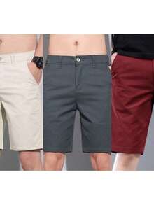 Kit 3 Men's Twill Bermuda Shorts - Burdeos - Ver 10
