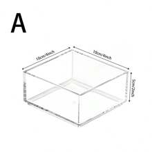 Organizador de cajones de material acrílico, caja de almacenamiento transparente, caja de almacenamiento de escritorio, caja de almacenamiento de cosméticos, caja de almacenamiento de juguetes y manualidades, adecuada para tocador, baño, gabinete de cocina y cajones