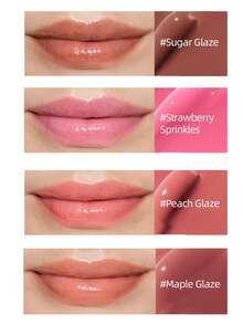Laneige K-Beauty Glaze Craze 有色唇部精华，丰唇，12g，含多肽滋养保湿，用于唇部护理和上色，95% 护肤底霜，12 小时高光泽，日常妆容 - 覆盆子果醬 - 查看 6
