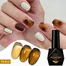 FOUR LILY 10ml 玻璃果冻凝胶指甲油 - 琥珀红透明指甲凝胶，可卸除 UV LED 持久凝胶，适用于 DIY 美甲设计 - 彩色 - 查看 9