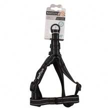 1 Piece Adjustable Reflective Pet Chest Harness Explosion-Proof Reflective Silk Nylon A-Shaped Chest Harness Dog Harness Traction Dog Walking Rope - Black - View 4