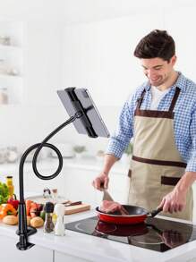 Heavy-Duty Gooseneck Tablet Holder With 360° Rotating Spiral Base | Adjustable Lazy Arm Phone & Tablet Mount For Bed, Office, Kitchen & Gym | Hands-Free Viewing At Perfect Angles | Gift-Ready For Students, Remote Workers & Cooking Enthusiasts