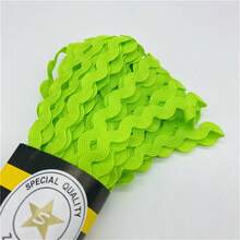 1 pieza 15 yardas Cinta en zig zag de 6mm de poliéster Cinta DIY para manualidades, material para decorar bodas, fiestas, Navidad, lazos - Elige colores - Ver 24