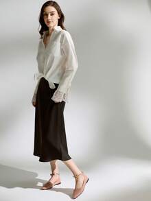 Ladies' Stylish Metal Ring Decoration Lotus Pink Pointed Toe Shoes Winter Gifts - Dusty Pink - View 2