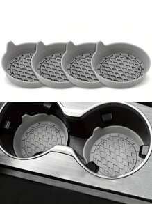 Car Cup Holder Mat, Keeps Your Car Clean, Deep Cup Design To Hold Liquid And Prevent Leaking, No More Spills, Fits All Car Models - Interior Accessories - Perfect Gift For Car Enthusiasts, Best Gift For Friends For Women Storage Organizer Travel Essentials Gift