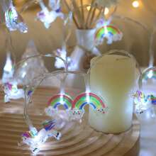 1pc Painted Unicorn Fairy String Light, Battery Powered, Suitable For Bedroom, Living Room, Party, Wedding, Home, Yard, Pathways, Holiday Party Supplies, Party Decor, Fireplace [Batteries Not Included]