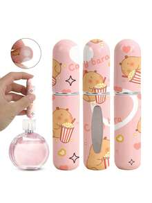 1/4/8件花卉印花香水喷雾瓶，可重复使用的底部填充香水瓶，迷你化妆品瓶，香水，纯露包装工具，多种款式可供选择，送给家人和朋友的生日礼物，节日礼物，适合便携式旅行 5ml