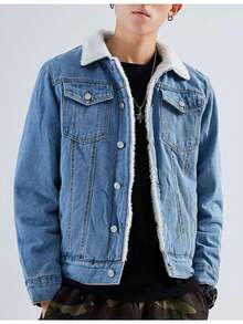 Men Jackets And Coats - Light Blue - View 2